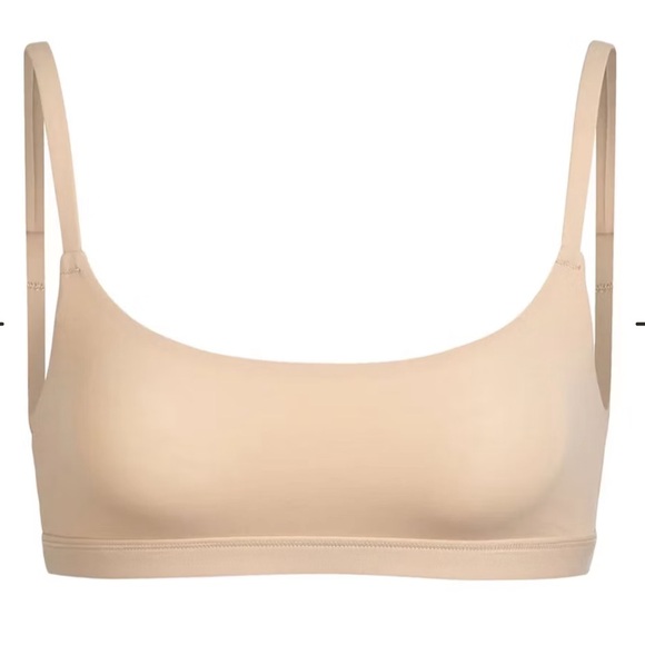 Skims Scoop Neck Bra Clay Medium New With Tags - Picture 5 of 9